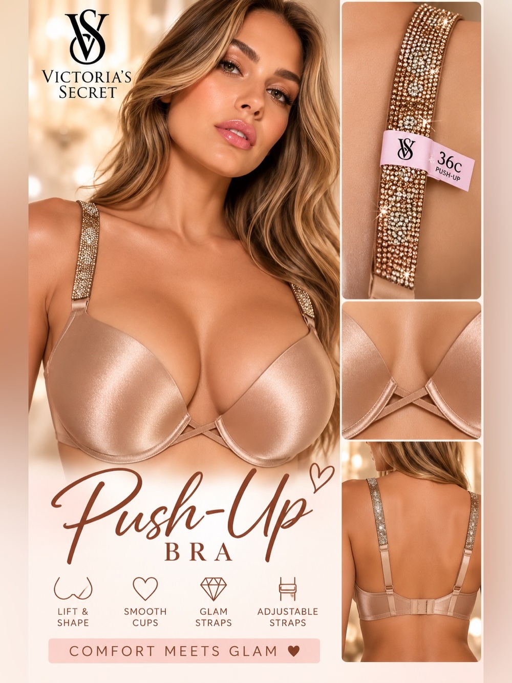 Victoria's Secret bombshell Push-Up Bra Sz 32C NWT